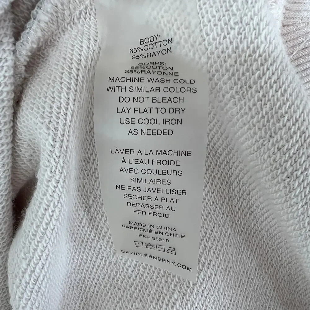 Studio David Lerner Terry Pink Gray Snakeskin Sweatshirt Pullover Top Medium M